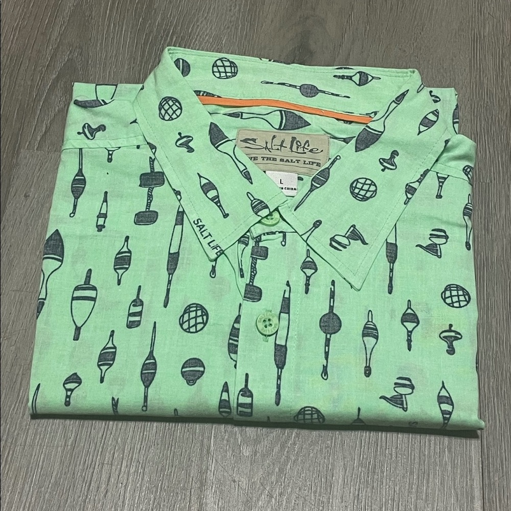 Salt life short sleeve button down.